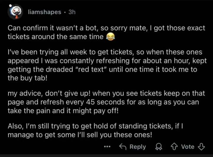Customer message screenshot 1