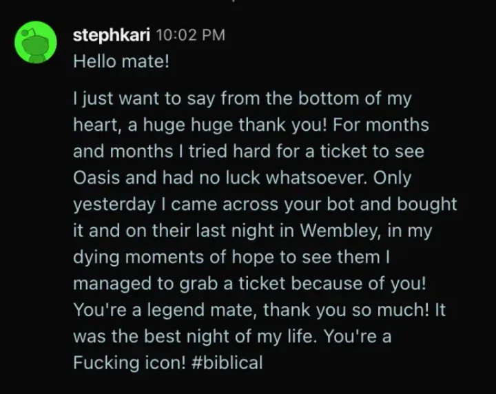 Customer message screenshot 4