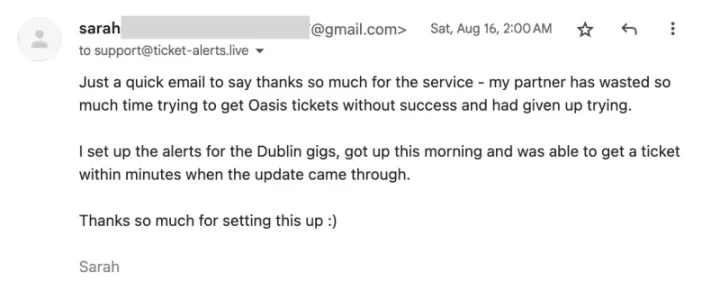 Customer message screenshot 5